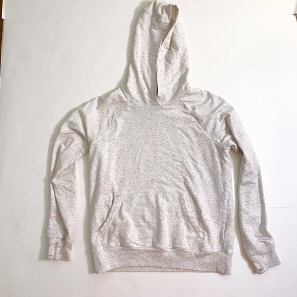 Athleta Girl In Your Element Textured Hoodie in Oatmeal Speckled, Size 12 - Picture 2 of 4
